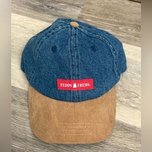 TEDDY FRESH DENIM Brown CORDUROY Cap/HAT Adjustable Preppy RARE Dad Style CLEAN